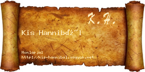 Kis Hannibál névjegykártya